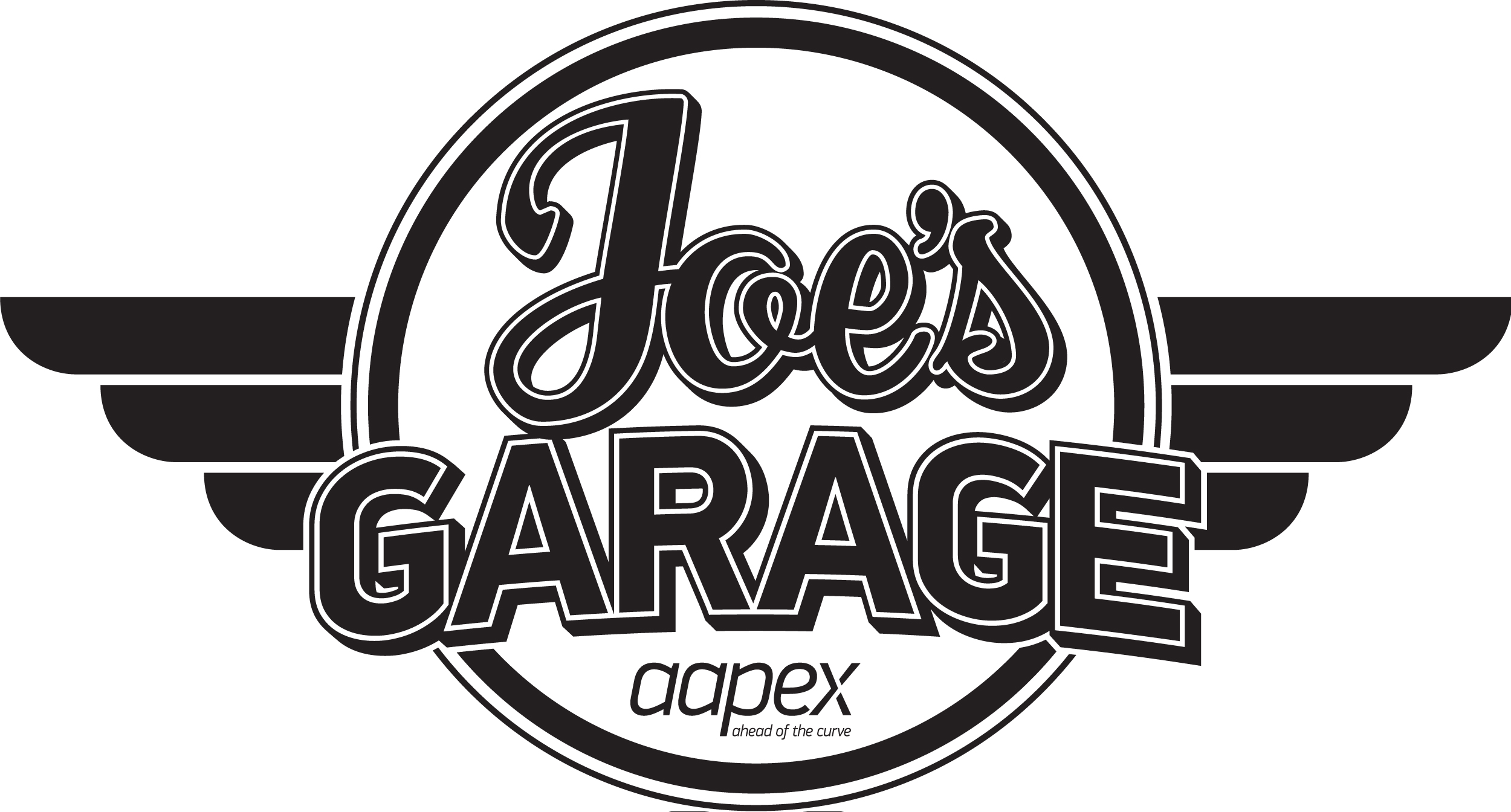 AAPEX20-0140_LG_JoesGarage-Black LOGO